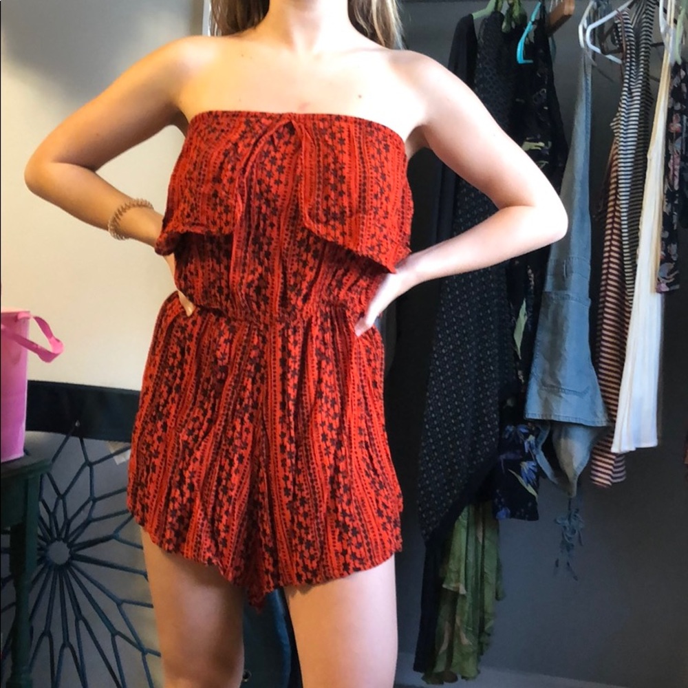 Free People Strapless Romper